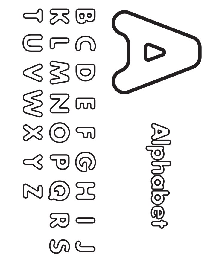 Learn letters and numbers! Print and color A is for Alphabet.
