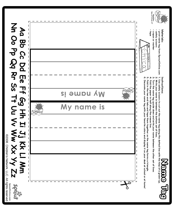 Make your very own name tag for the start of school!