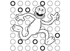 Print and Color Play With Me Sesame Grover Coloring Page