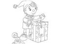Noddy Opens A Present Coloring Page
