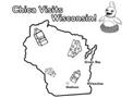 Chica Visits Wisconsin Coloring Page
