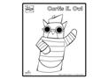 Curtis E. Owl Coloring Page