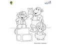 Barney and Friends Costume Coloring Page