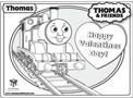 5. Thomas & Friends Valentine's Day Coloring Page