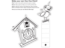 Print and Color Coo Coo Clock Cutout