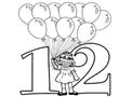 Prairie Dawn and Twelve Balloons Coloring Page