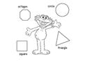 Sesame Street Shapes Coloring Page