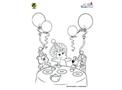 Baby Bop Tea Party Coloring Page