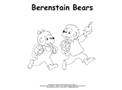 Brother Bear & Sister Bear Going to School Coloring Page